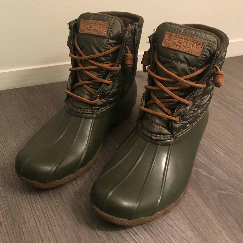 Sperry Top-Sider Olive Green Duck Boots